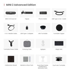 REVOPOINT MINI 2 3D Scanner: Blue Light丨Precision 0.02mm