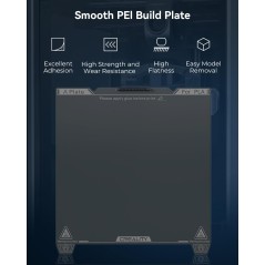 Creality K1C 235 * 235 mm Smooth PEI Build Plate, Without Soft Magnetic Sticker (A Plate)