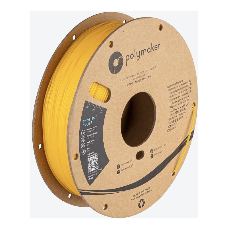 Polymaker PolyFlex™ TPU95 1.75mm 750G/ROLL (4 Colours available)