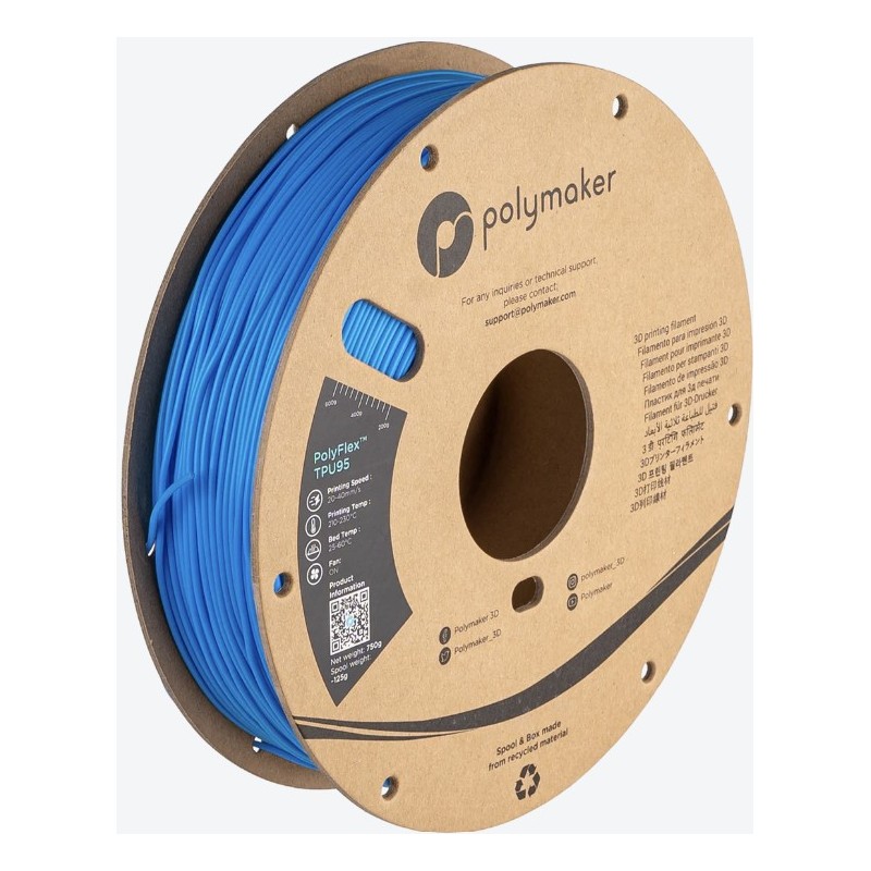 Polymaker PolyFlex™ TPU95 1.75mm 750G/ROLL (4 Colours available)