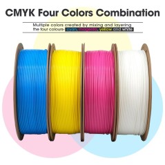 eSUN PLA+ 1.75mm Filament CMYK Bundle (Cyan + Magenta + Yellow + White