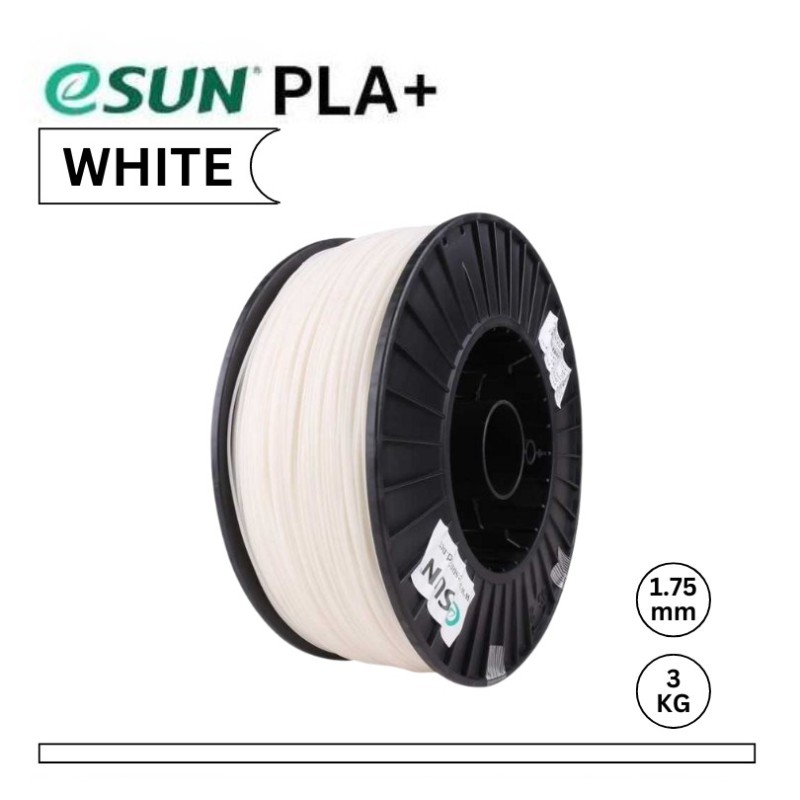 eSUN PLA+ 1.75mm 3D Printer Filament 3Kg/roll - [Black, White and Grey]