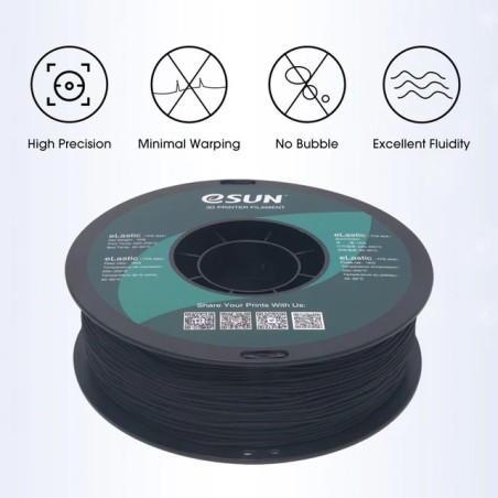 eSUN eLASTIC Flexible TPE-83A 3D Print Filament 1.75mm 1kg/roll