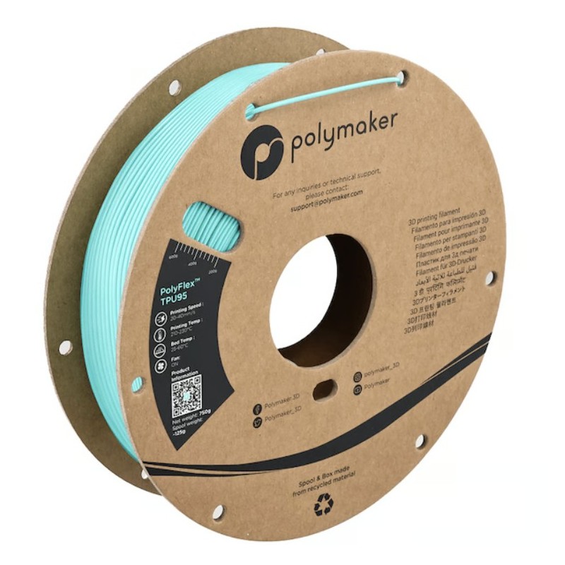 Polymaker PolyFlex™ TPU95 1.75mm 750G/ROLL (4 Colours available)