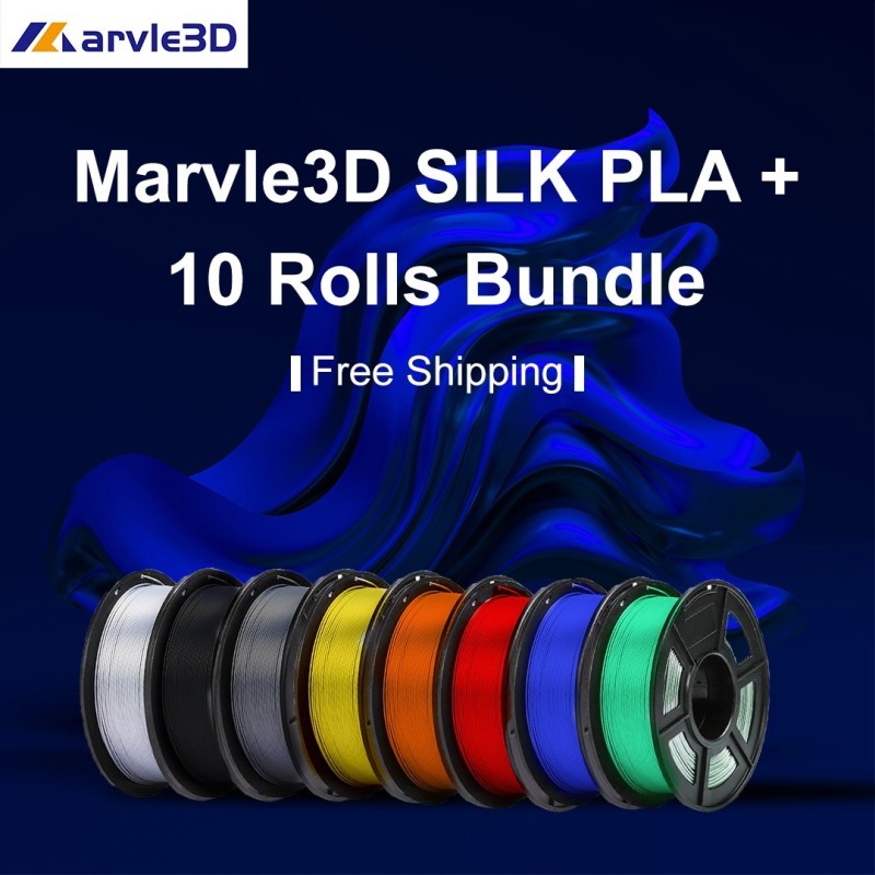 Marvle3D SILK PLA+ 6/ 10 Rolls Bundle (Free Shipping for 10 rolls)