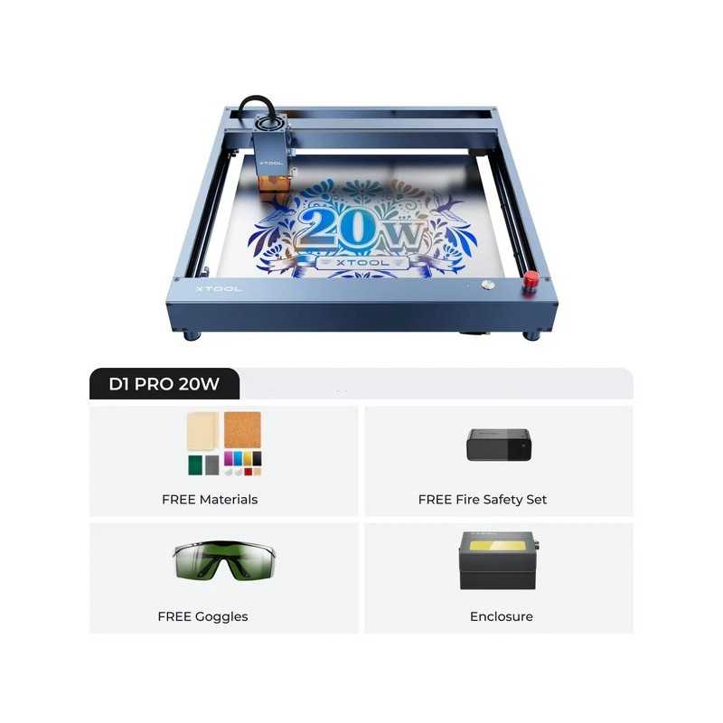 [FREE SHIPPING] xTool D1 Pro 2.0 20W Desktop Laser Engraver & Cutting Machine  (Enclosure Included)