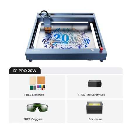 [FREE SHIPPING] xTool D1 Pro 2.0 20W Desktop Laser Engraver & Cutting Machine  (Enclosure Included)