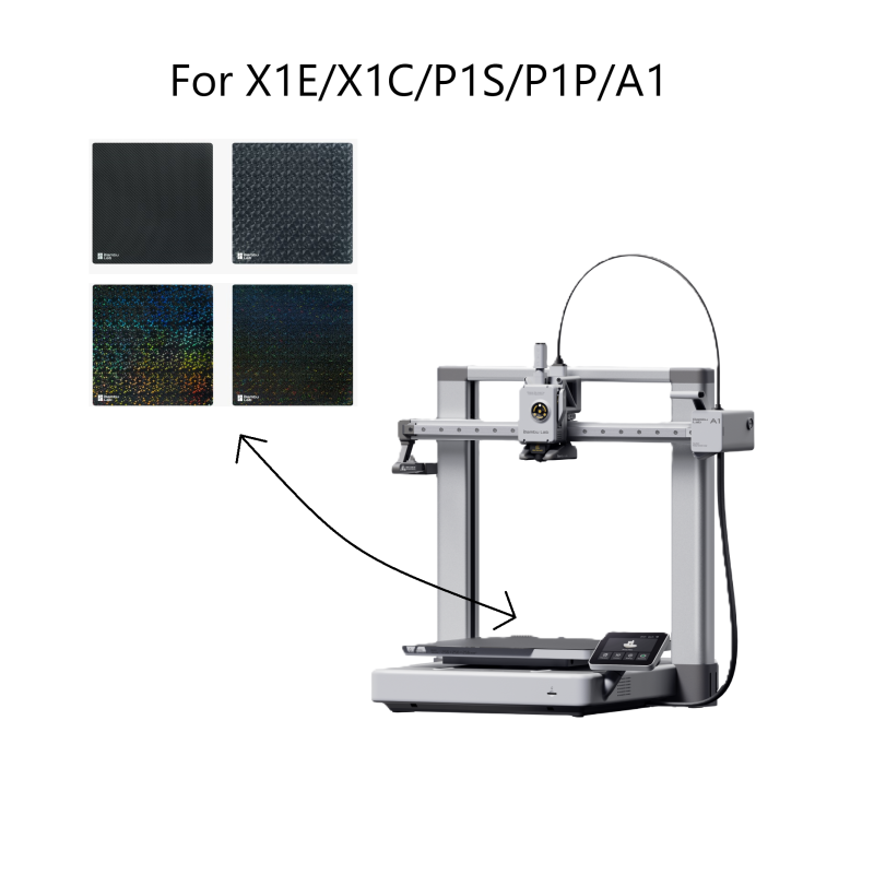 Bambu 3D Effect Sheet 256 x 256mm (2 Pack) (Compatible with X1E,X1C,P1S,P1P,A1)