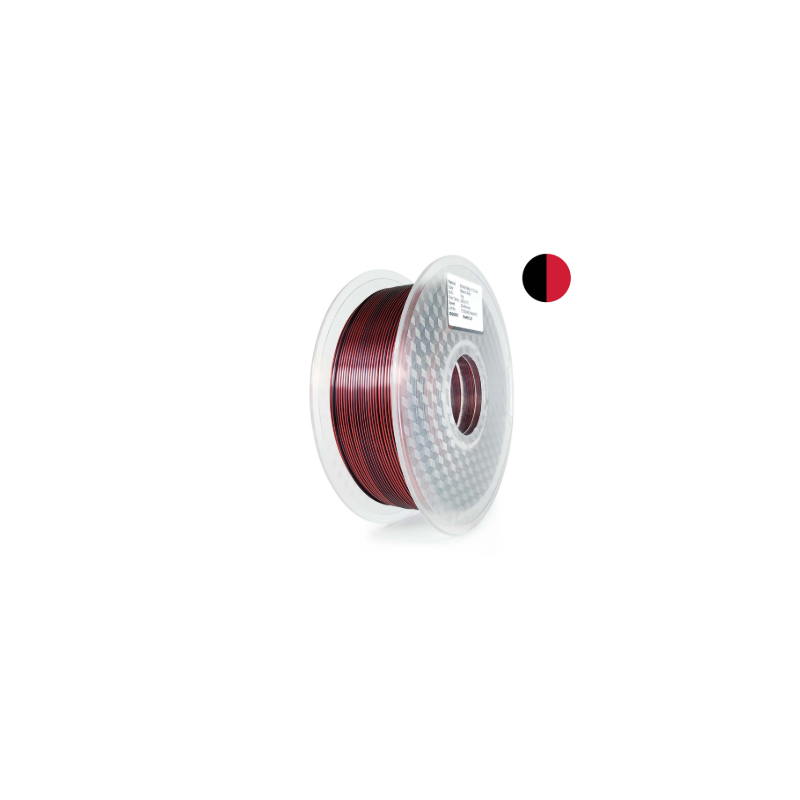 Hello3D Silk Magic Gradient PLA 1kg/Roll (Black+Red)