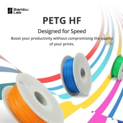 Bambu Lab Petg HF - 1.75mm, 1kg, 5 Colors (with Reusable Spool)