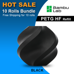 ///HOT SALE/// Bambu Lab PETG HF (Black) -  Refill (Without spool) 10 Rolls Bundle [FREE Shipping]