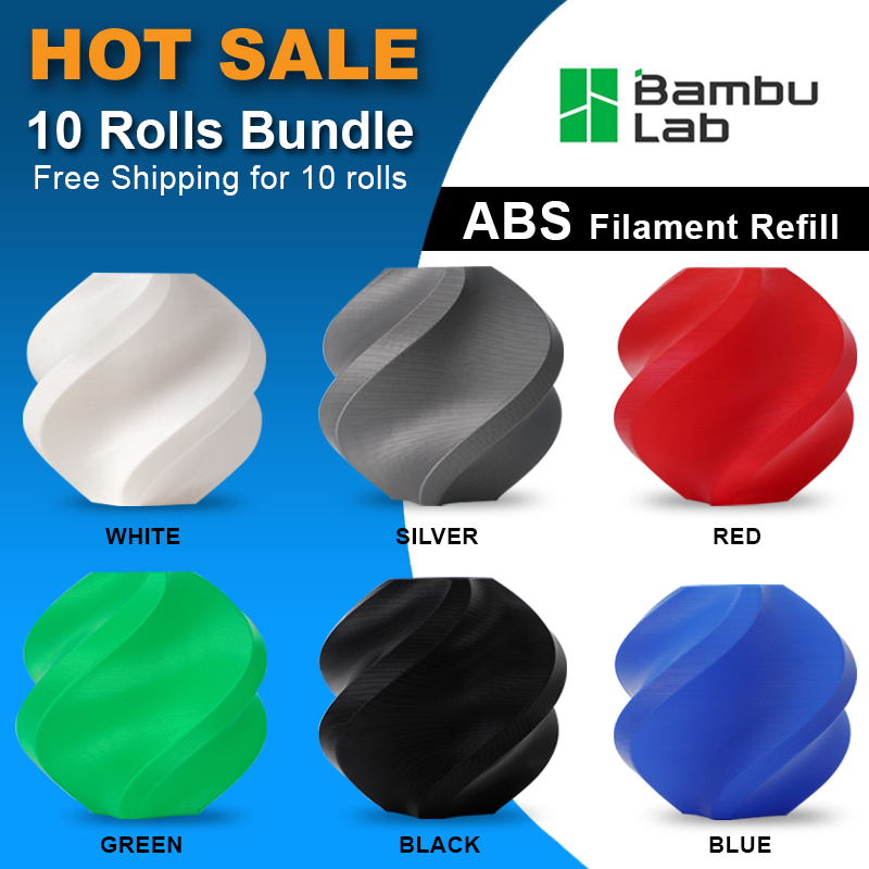 ///HOT SALE/// Bambu Lab ABS -  Refill (Without spool) 10 Rolls Bundle [FREE Shipping]