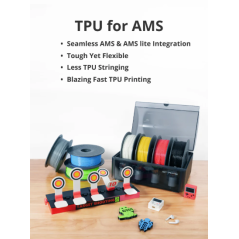 Bambu Lab TPU for AMS - 1.75mm, 1kg - 7 Colors - (with Reusable Spool)