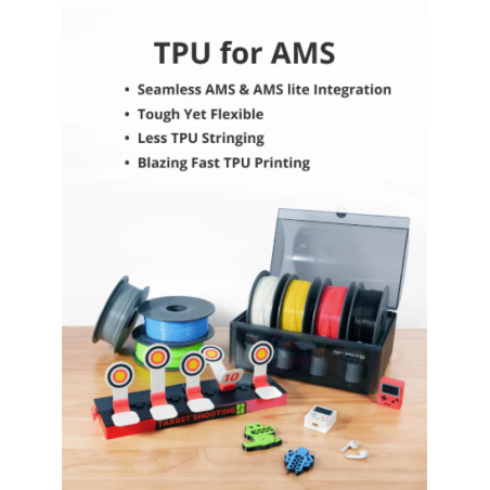 Bambu Lab TPU for AMS - 1.75mm, 1kg - 7 Colors - (with Reusable Spool)