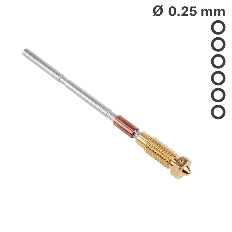 Original Prusa Brass Nozzle - Nextruder Compatible (0.25mm, 0.4mm, 0.6mm, 0.8mm) for (MK4/XL)