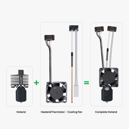 Bambu Lab Complete hotend assembly 0.2/0.4/0.8 mm (Compatible with P1P,P1S)