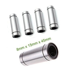 LM8LUU Cylinder Carbon Steel Linear Motion Bearing 8x15x45mm