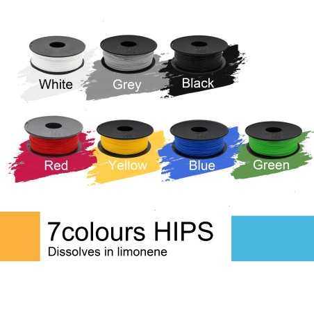 Pack of 6 HIPS 3D Printing Filament