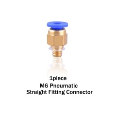 Marvle 3D M6 Pneumatic Straight Fitting Connector for 4mm OD tubing