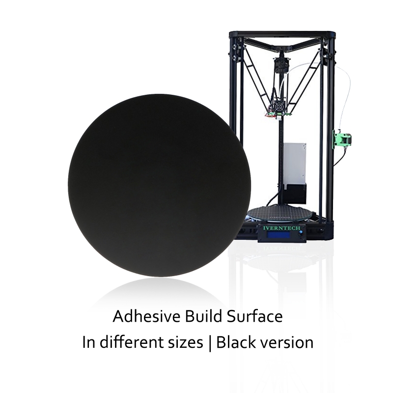 Adhesive Circular Build Surface for 3D Printers (Logo Free)