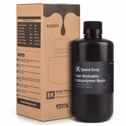 Elegoo 8K Water Washable Photopolymer Resin Space Grey 1000G Pre-Order
