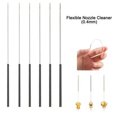 0.4mm Flexible Extruder Nozzle Cleaning Drill (2 units)