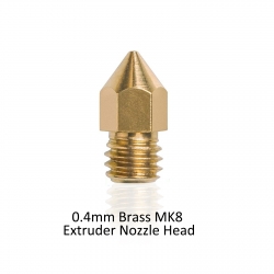 0.4mm Brass MK8 Extruder...