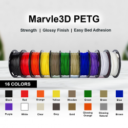 Marvle3D PETG 3DFilament - choose from 8 Colours choices