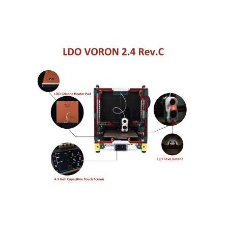 LDO VORON 2.4 R2 (REV C) 3D PRINTER KIT - 350 × 350 × 350MM (including ...